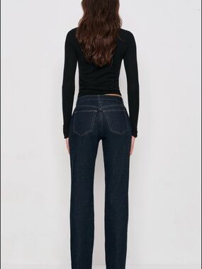 Reformation Dark Blue Straight-Leg Jeans